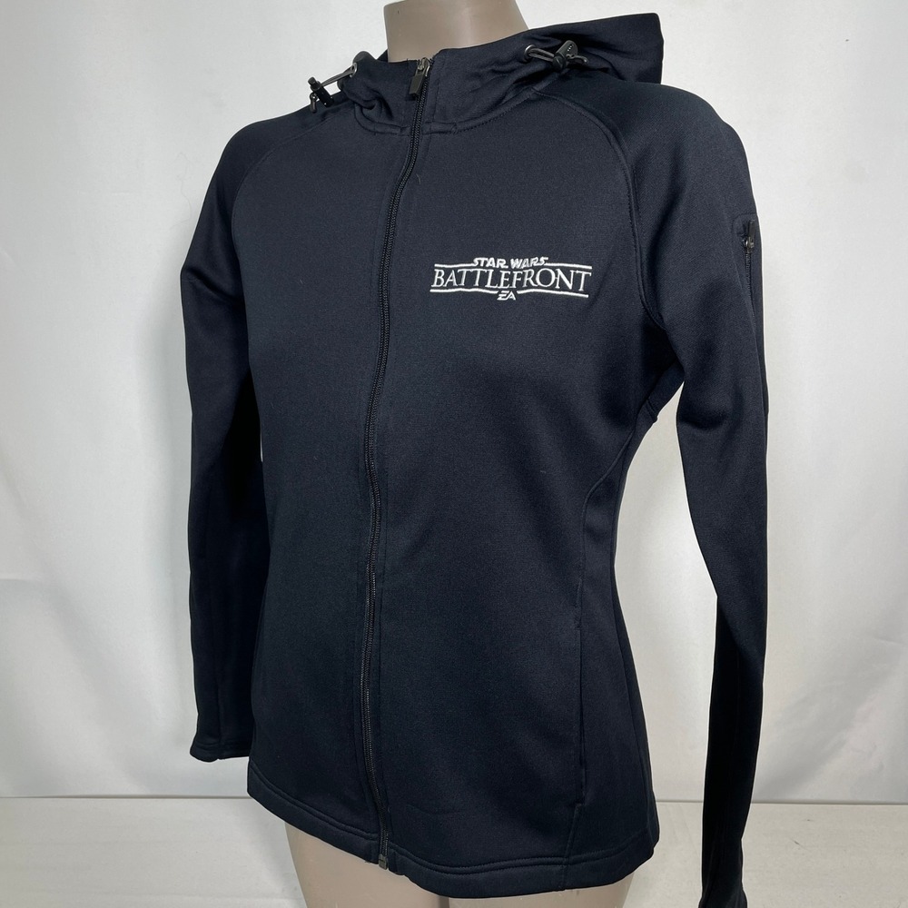 Star Wars Battlefront EA Dev Team Black Full Zip Employee Hoodie Women's SMALL